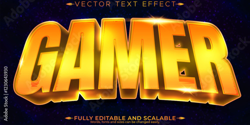 Game legend text effect, editable gaming and cyber text style