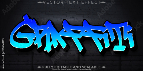 Graffiti text effect, editable spray and street text style