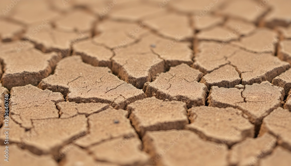 Obraz premium Cracked terrain and its texture