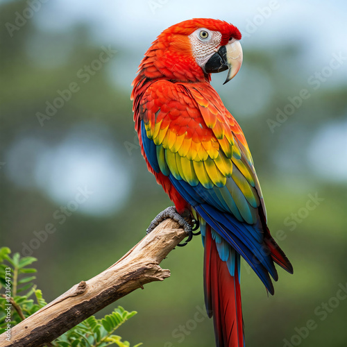red and yellow macaw