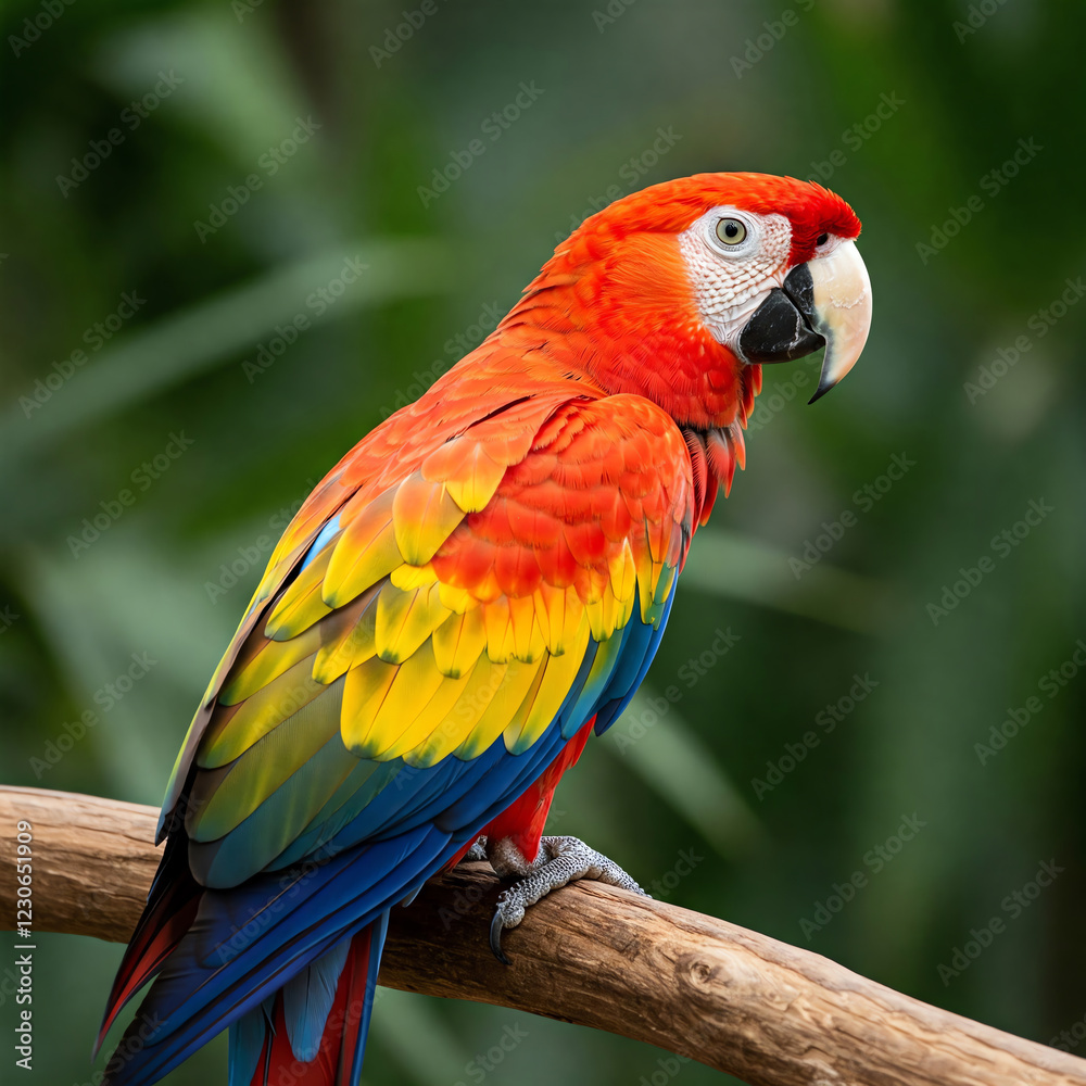 Fototapeta premium red and yellow macaw