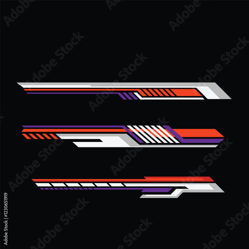 vector design sticker strip lines background car body