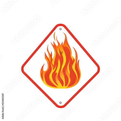 Flammable Hazard Warning Sign  Fire  Danger  Safety  Caution photo