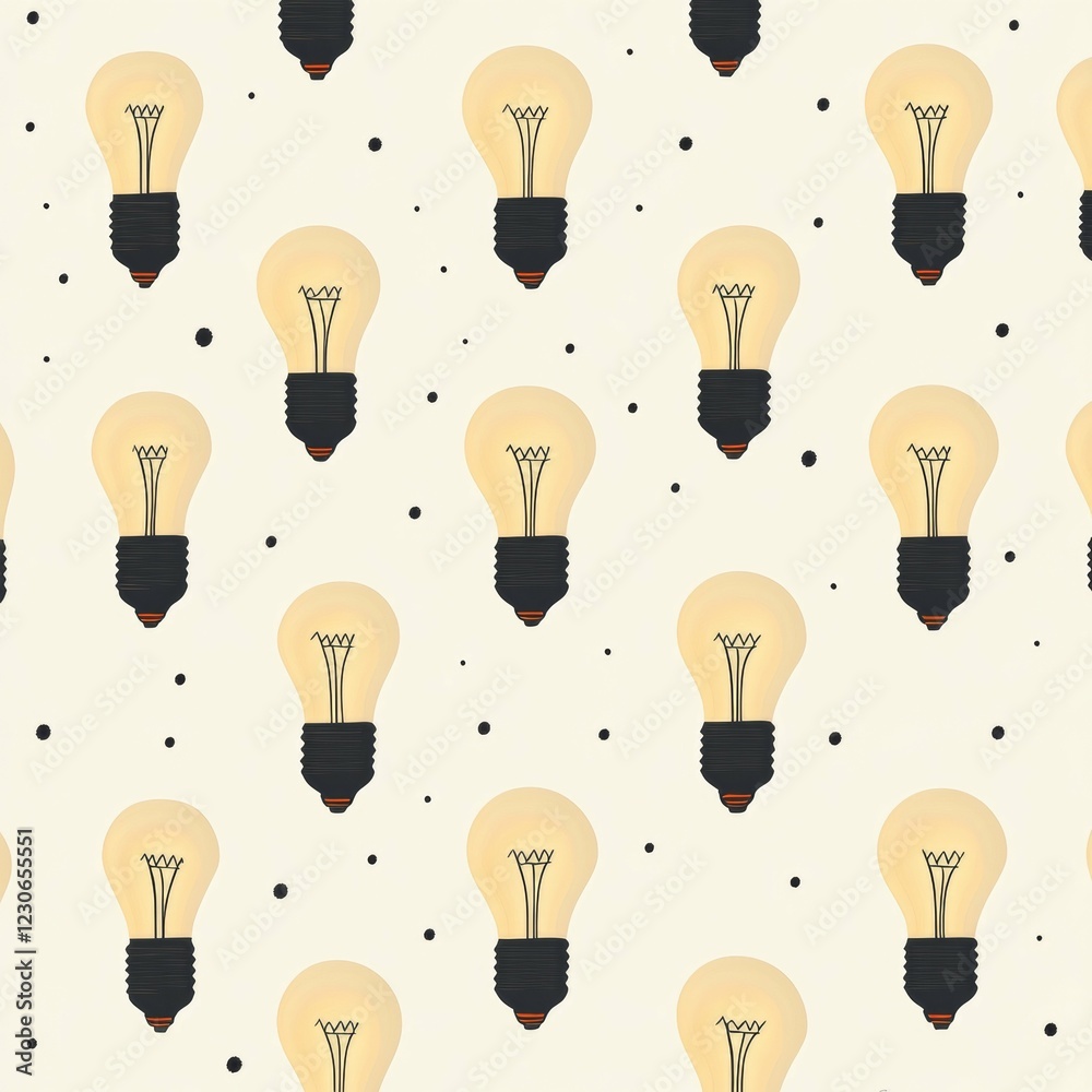 Elegant Light Bulb Pattern Design Elegant Light Bulb Pattern Design
