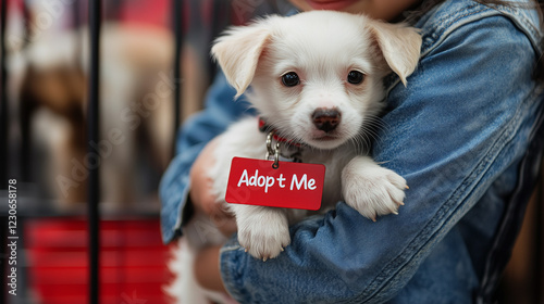 Adorable puppy with 