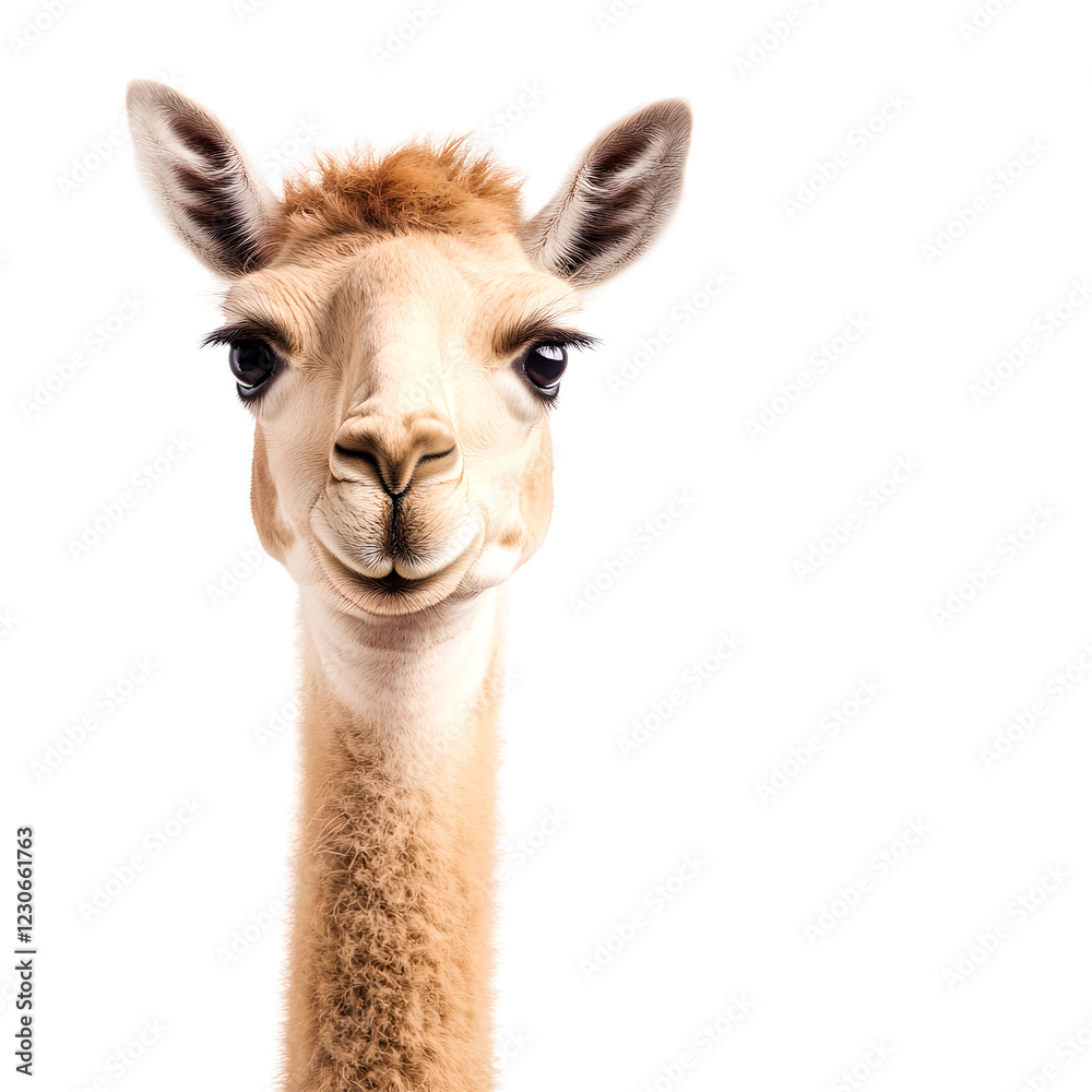 Obraz premium a close up of a llama's face