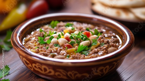 Foul Medames is a traditional Middle Eastern dish, often eaten for breakfast in Arabic cuisine. It's a popular meal during Ramadan, the Muslim fasting month, and is typically served at sunset (iftar).