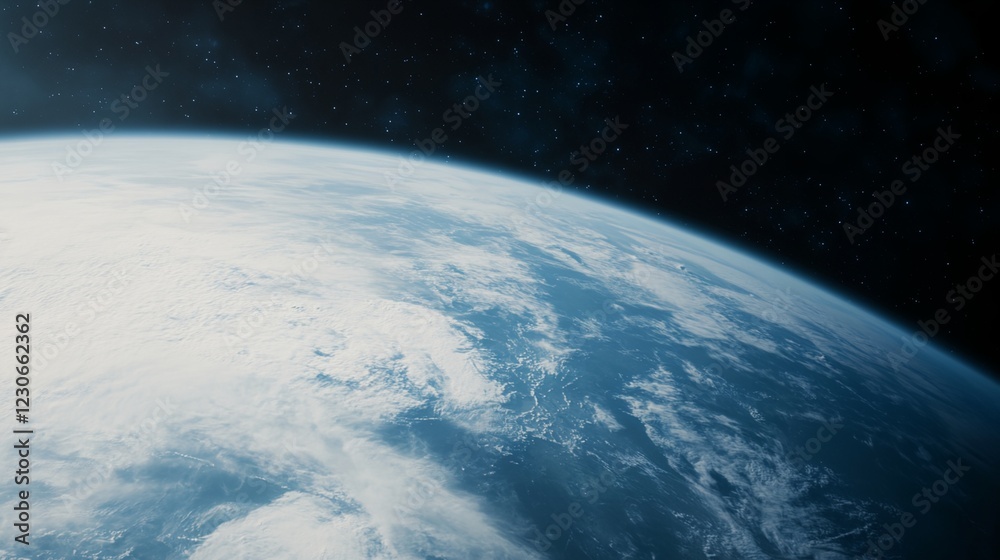 Fototapeta premium The planet is blue and white