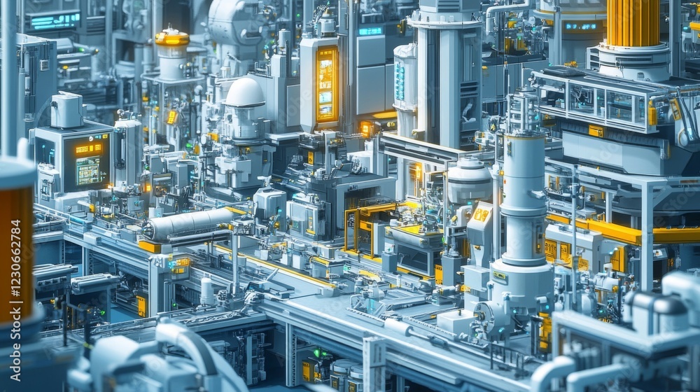 Futuristic City Industrial Complex: Detailed 3D Render Futuristic City Industrial Complex: Detailed 3D Render