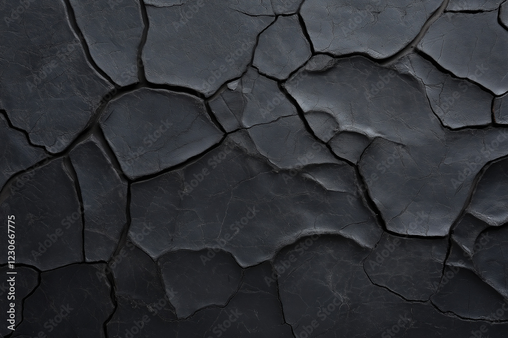 Dark cracked surface with textured patterns resembling aged leather Dark cracked surface with textured patterns resembling aged leather