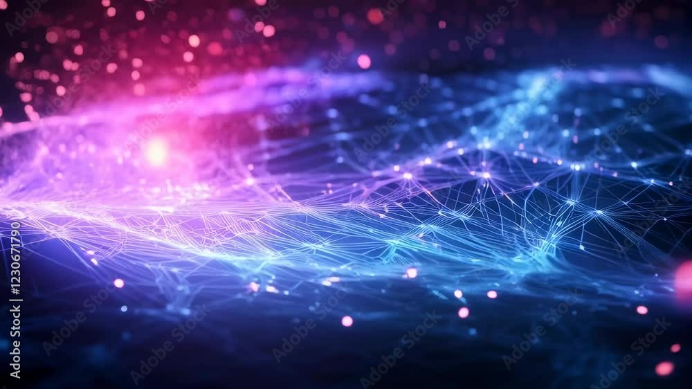 Dynamic Abstract Design with Glowing Energy Waves and Cosmic Light Dynamic Abstract Design with Glowing Energy Waves and Cosmic Light