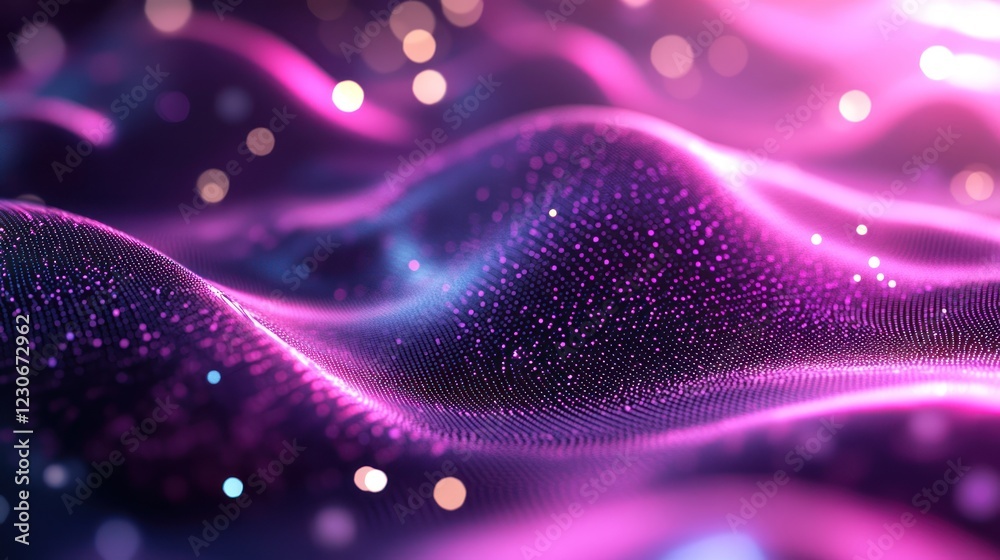 Abstract Purple Wave Particle Background Design Abstract Purple Wave Particle Background Design