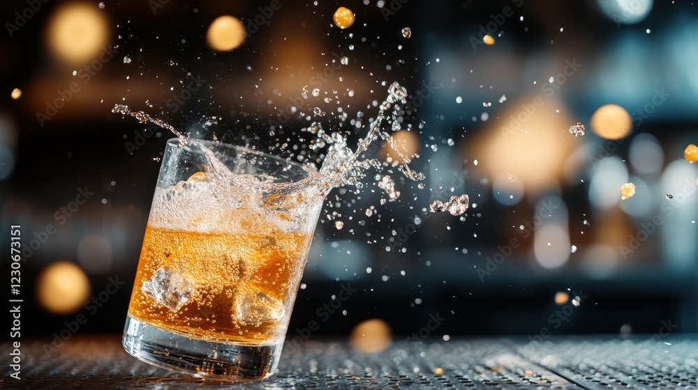 The dynamic splash from a drink glass captures movement and refreshment, symbolizing joy and excitement often associated with vibrant social gatherings or celebrations. The dynamic splash from a drink glass captures movement and refreshment, symbolizing joy and excitement often associated with vibrant social gatherings or celebrations.