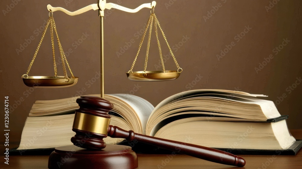 Scales of Justice Law Book and Gavel Scales of Justice Law Book and Gavel