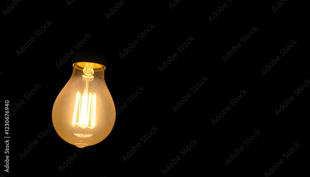 a light bulb is lit up in the dark a light bulb is lit up in the dark