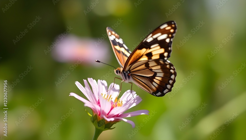 a butterfly that is sitting on a flower a butterfly that is sitting on a flower