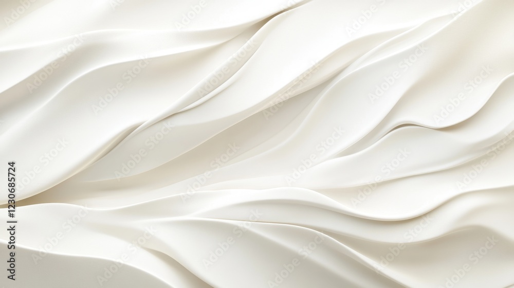 Fototapeta premium white sand texture with wave patterns, top view