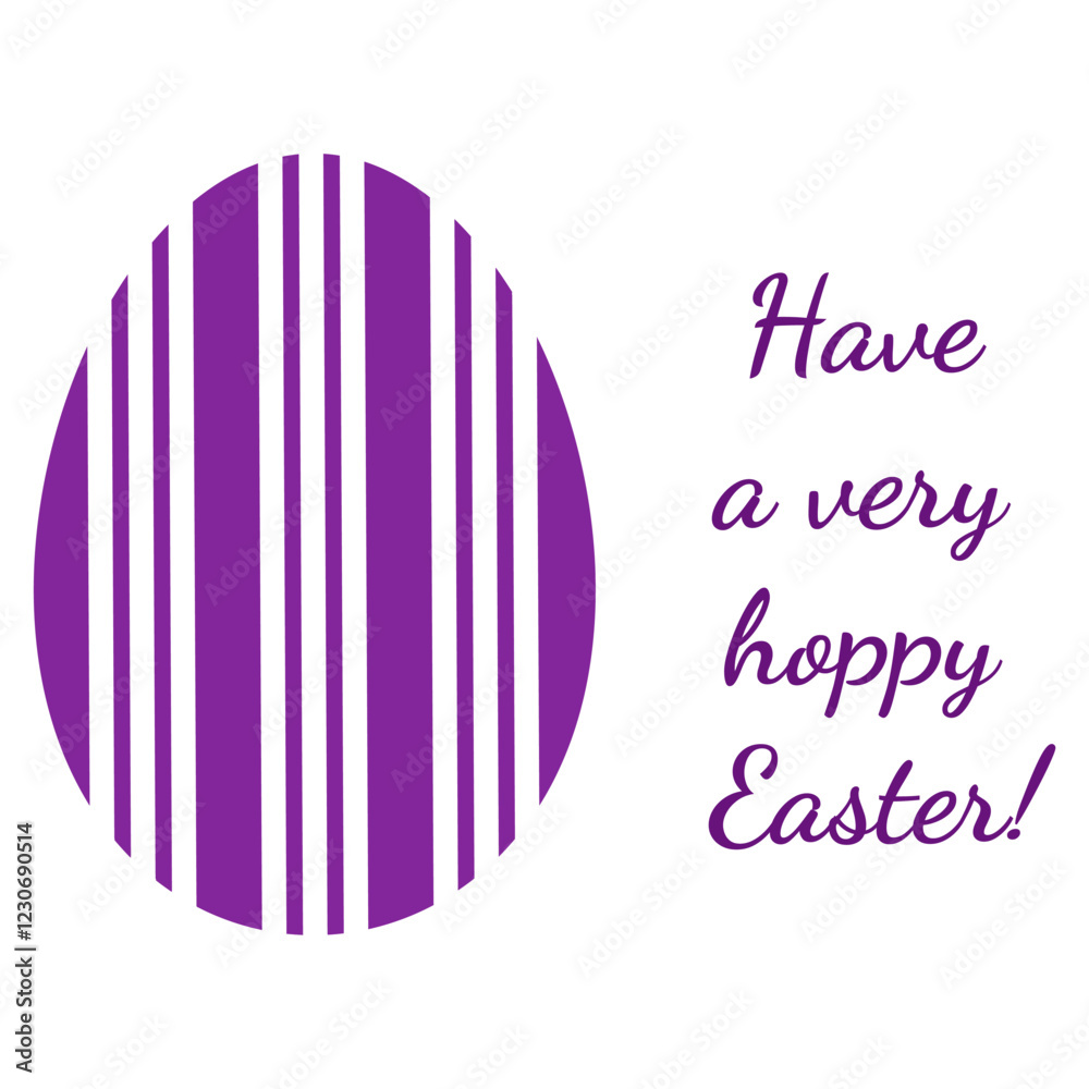 Fototapeta premium Postcard or poster with Easter egg, minimalist holiday greetings design