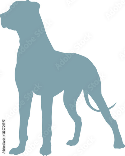 Great Dane silhouette vector illustration