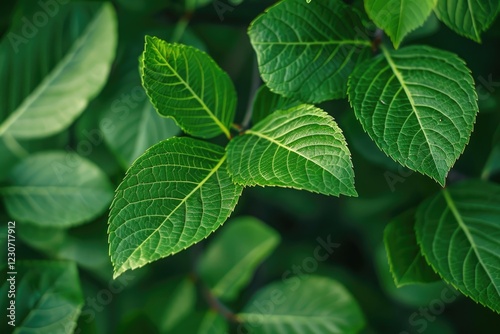 Wallpaper Mural Green leaves close up in garden  nature wallpaper  climate change concept. Torontodigital.ca