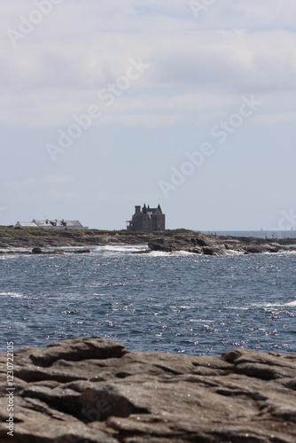 Obraz na płótnie castle on the coast, Quiberon, France w salonie