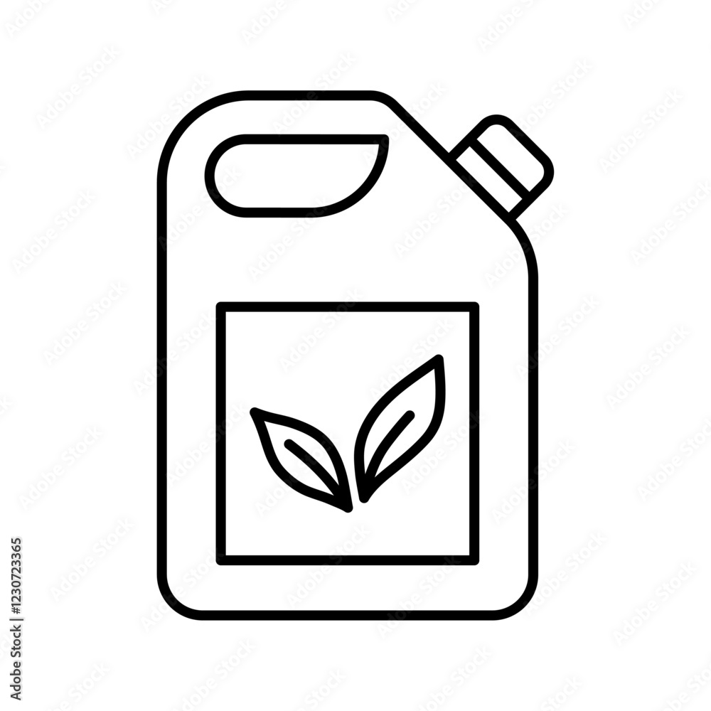Biofuel canister icon Black and white logo Biofuel canister icon Black and white logo