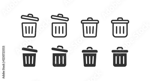 Garbage icon. Bin trash sign. Basket rubbish.