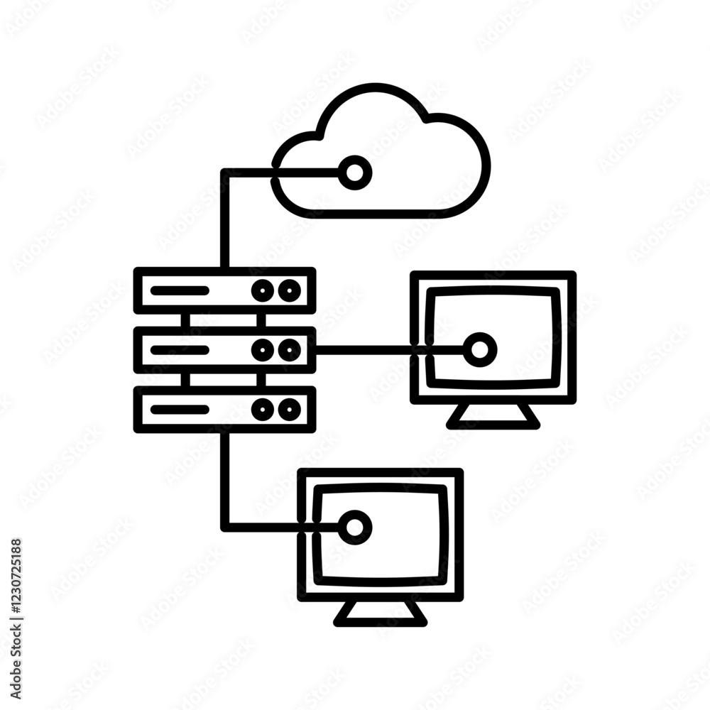 edge computing Icon Black and white logo edge computing Icon Black and white logo