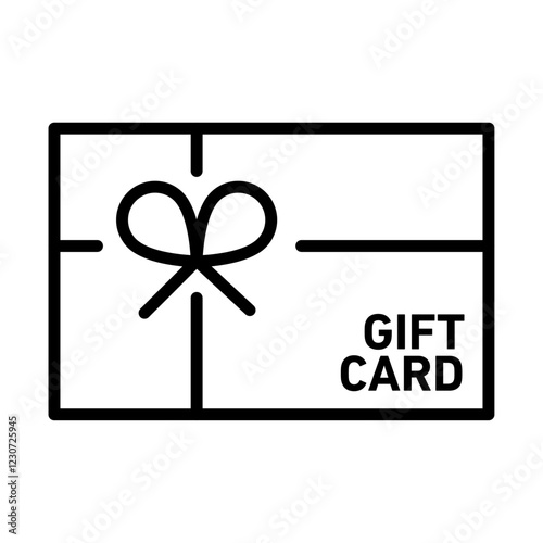 Gift card icon Black and white logo