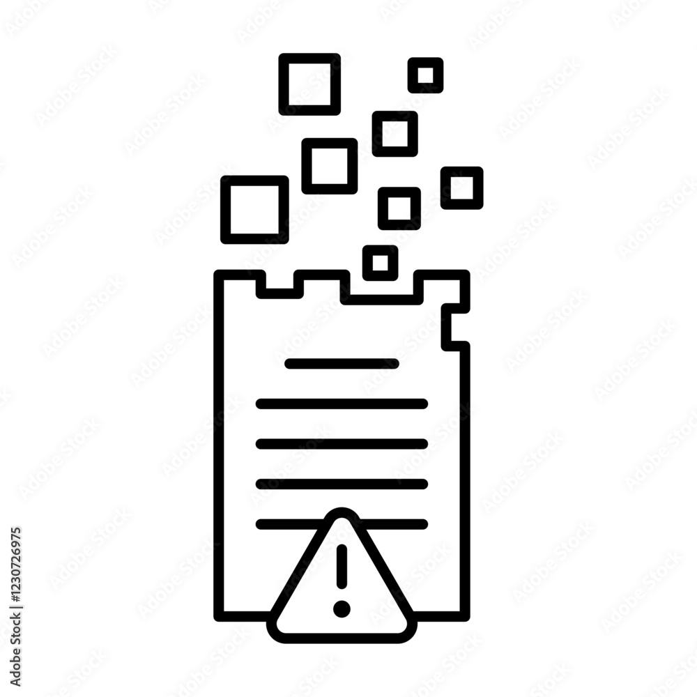 Missing data pattern icon Black and white logo Missing data pattern icon Black and white logo