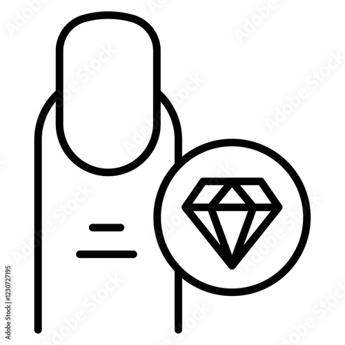 Nail Strengthener icon Black and white logo