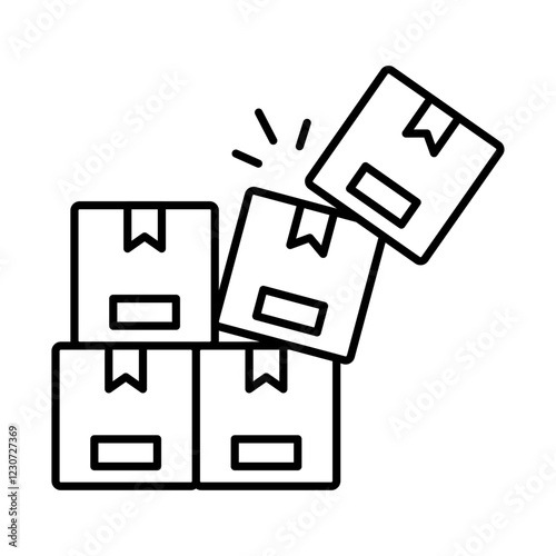 Overflow shipment icon Black and white logo