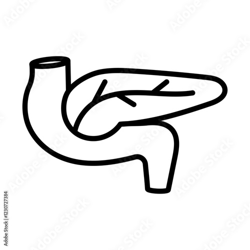 pancreas icon Black and white logo