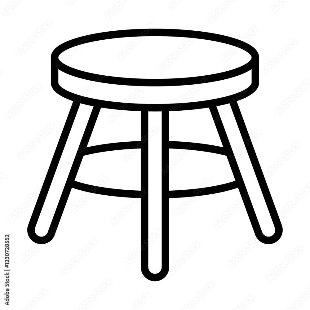 Stool icon Black and white logo Stool icon Black and white logo