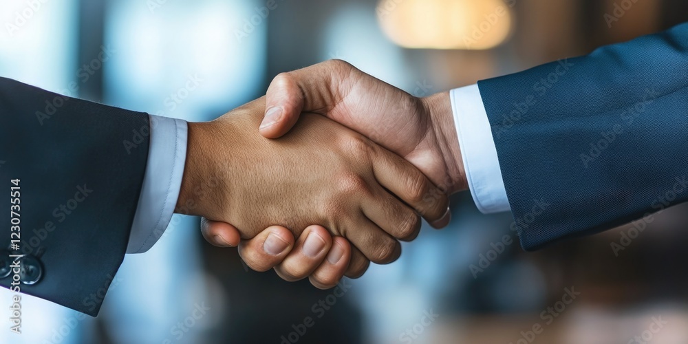 Professional Handshake in a Business Setting