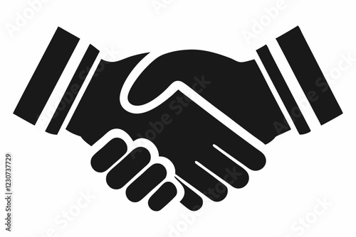 Handshake icon, Business agreement handshake vector 