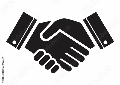 Handshake icon, Business agreement handshake vector 