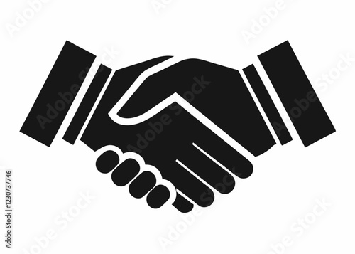 Handshake icon, Business agreement handshake vector 