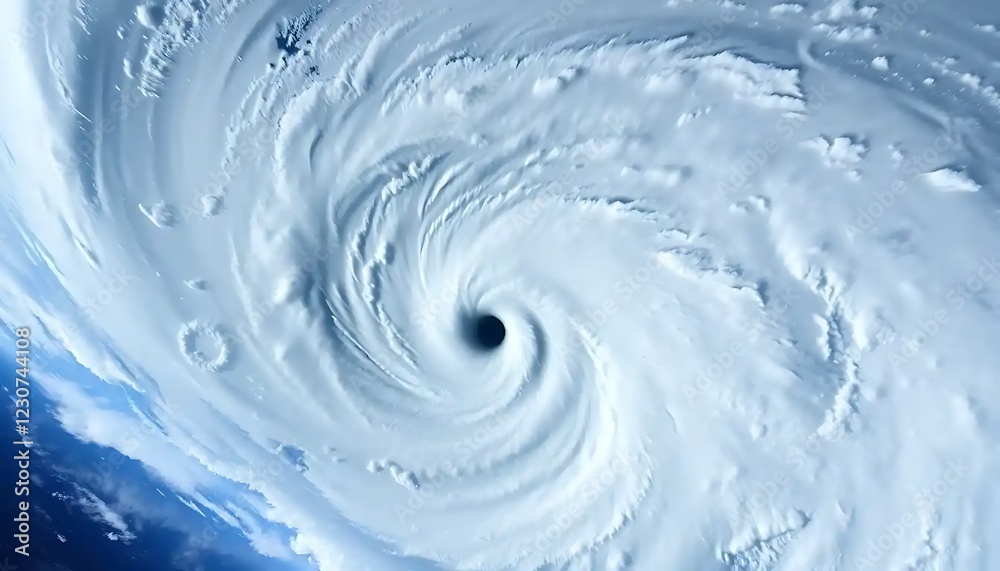 Aerial View of a Powerful Hurricane Vortex Aerial View of a Powerful Hurricane Vortex