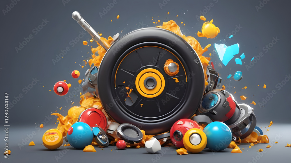 Obraz premium abstract music background
