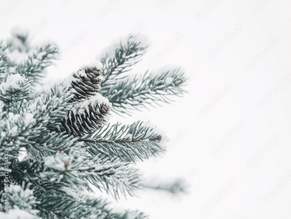 Christmas Tree with Snow on Branch Tips Christmas Tree with Snow on Branch Tips
