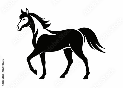 morgan horse silhouette, horse silhouette vector 