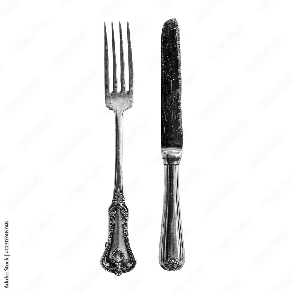 Fork and Knife isolated on transparent background Fork and Knife isolated on transparent background