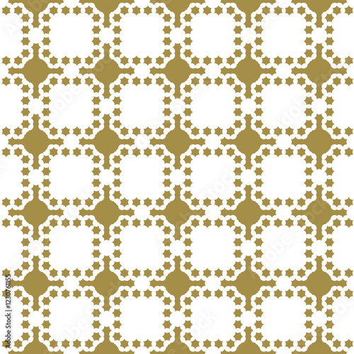 Geometric Seamless Pattern in Gold