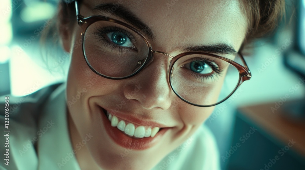 Fototapeta premium Chic Woman in Glasses
