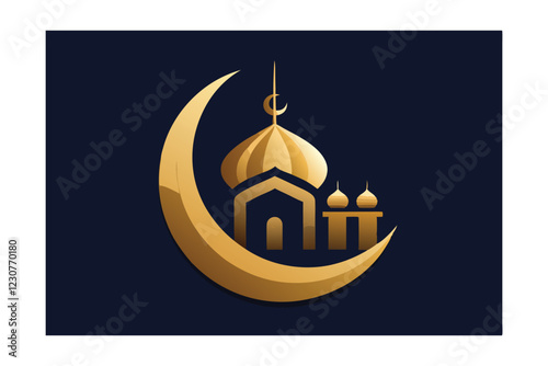 vector illustration of a mosque icon