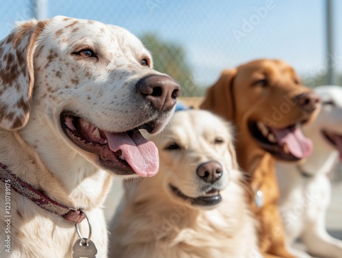 Dog Breeds Gather for a Happy Day photo