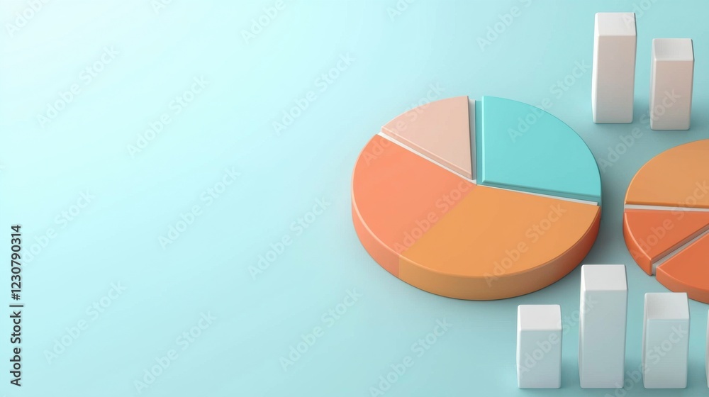 Fototapeta premium Colorful Geometric Shapes Infographic Background for Business Analytics and Data Presentation