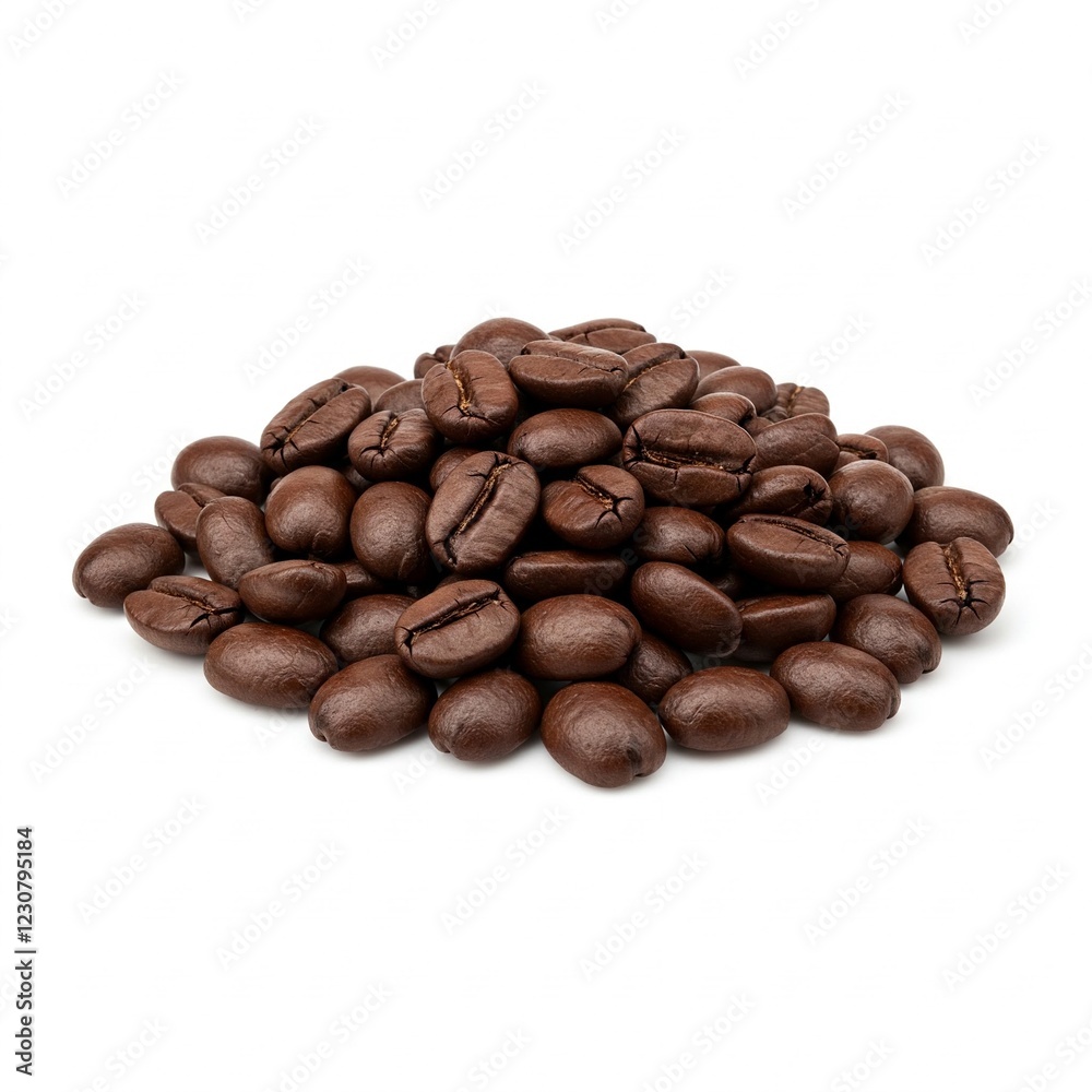 pile of coffee beans isolated on white pile of coffee beans isolated on white