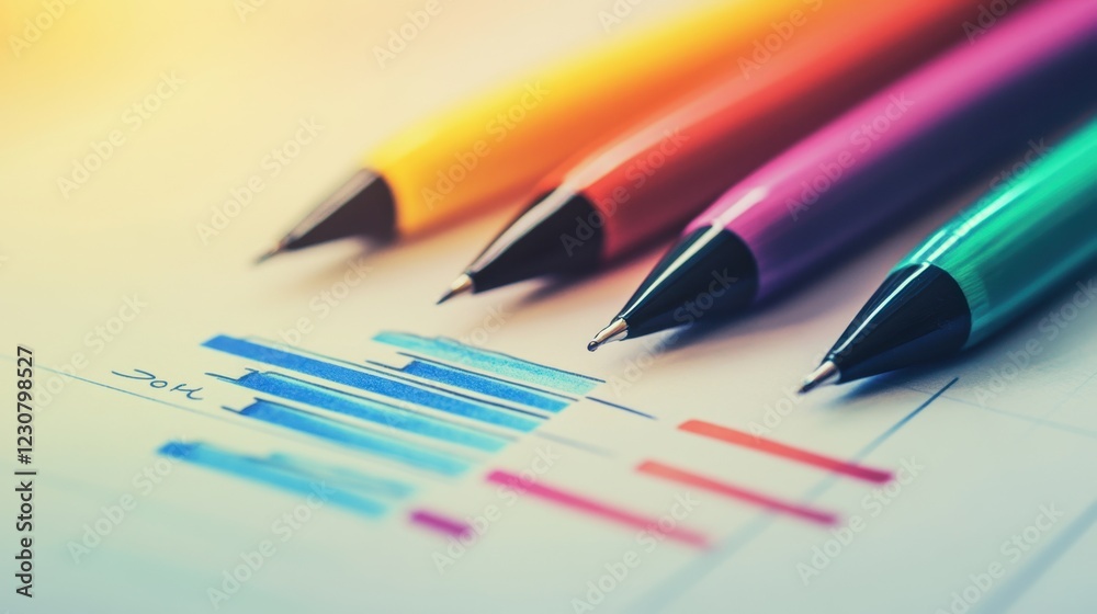 A step-by-step workflow project board with process charts on a soft blue gradient background. A step-by-step workflow project board with process charts on a soft blue gradient background.